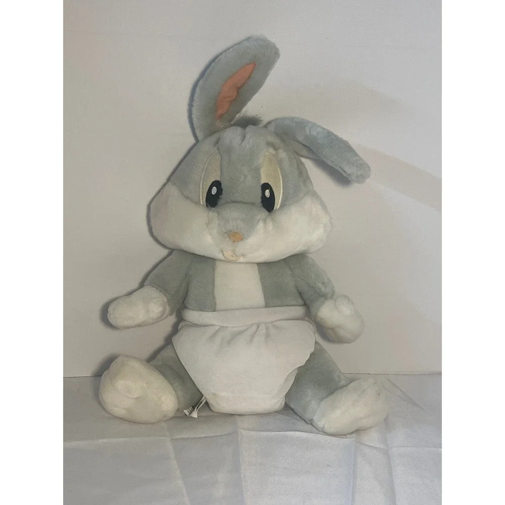 Vintage Warner Bros Studio Store Bugs Bunny Diaper‎ Plush Toy 2000